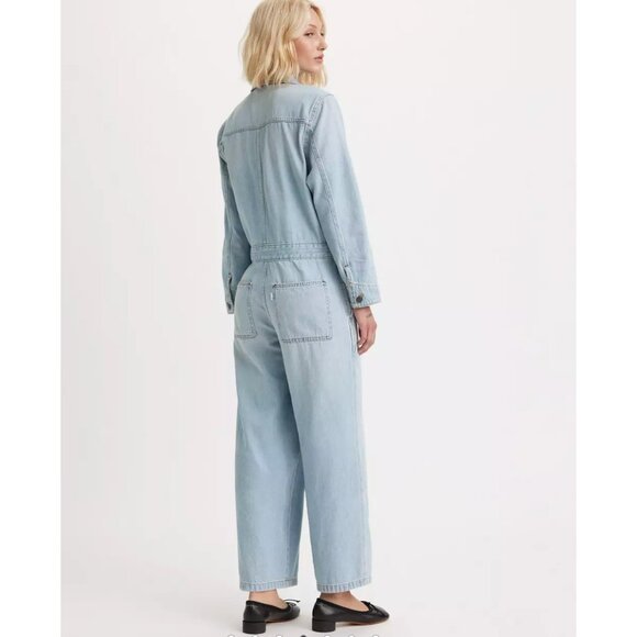 Levi's Women's XL Iconic Denim Jumpsuit Light Wash X-Large - Picture 4 of 7